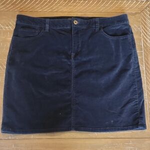 Tommy Hilfiger Dark Blue Corduroy Stretch Skirt Women's Size 14 Like New